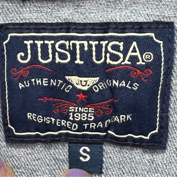 Just USA Authentic Denim vest embellished S - Picture 2 of 8